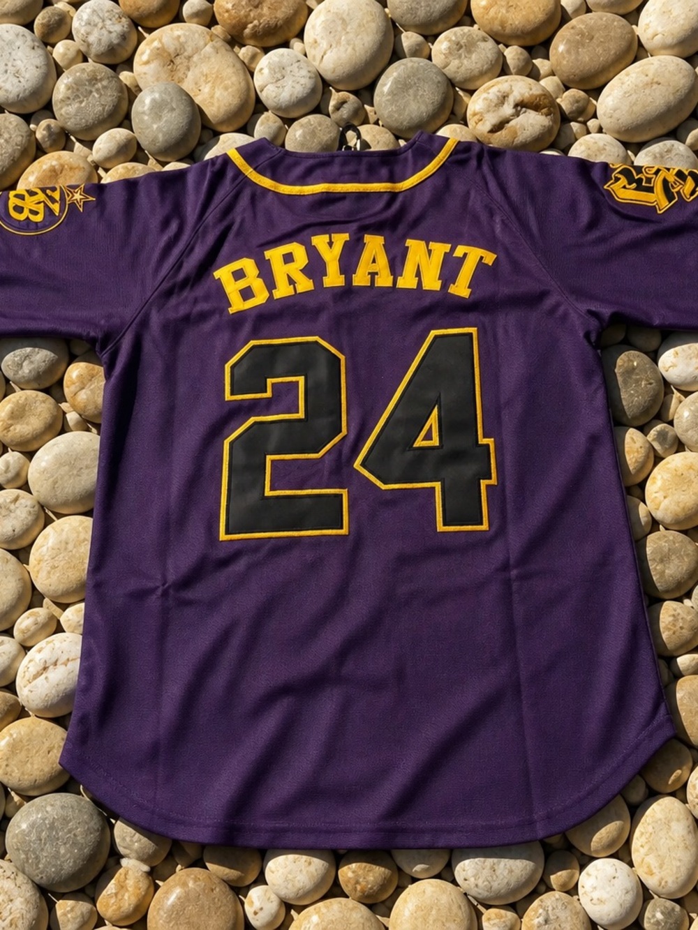 Purple & Gold #24 Kobe Bryant LEGEND mamba baseball jersey $125 🔥🔥🔥